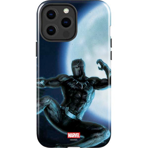 Marvel Black Panther Jumping Through Air iPhone 15 Pro Max Impact Case